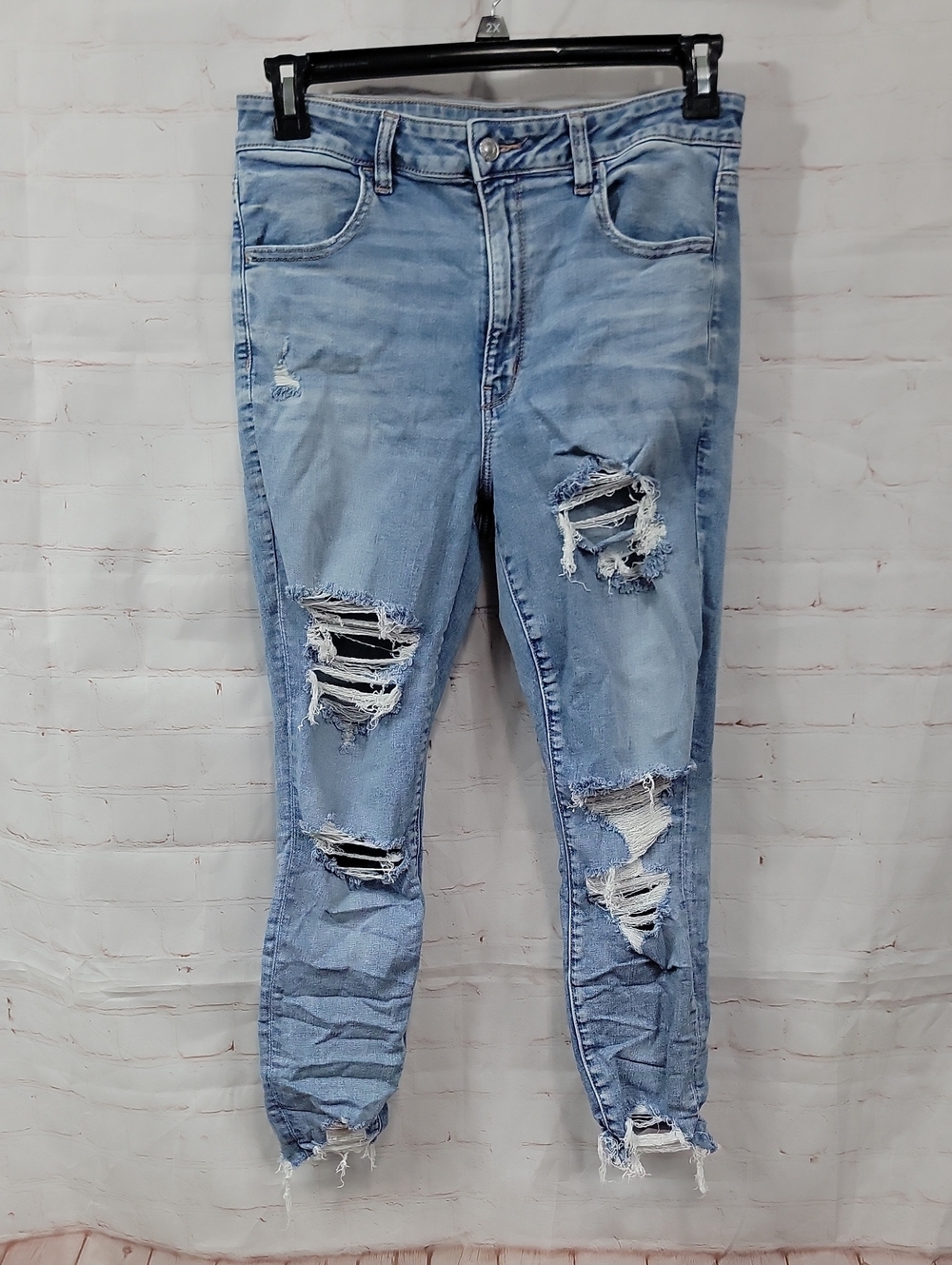 Aeropostale Light Blue Ripped Boyfriend Jeans
